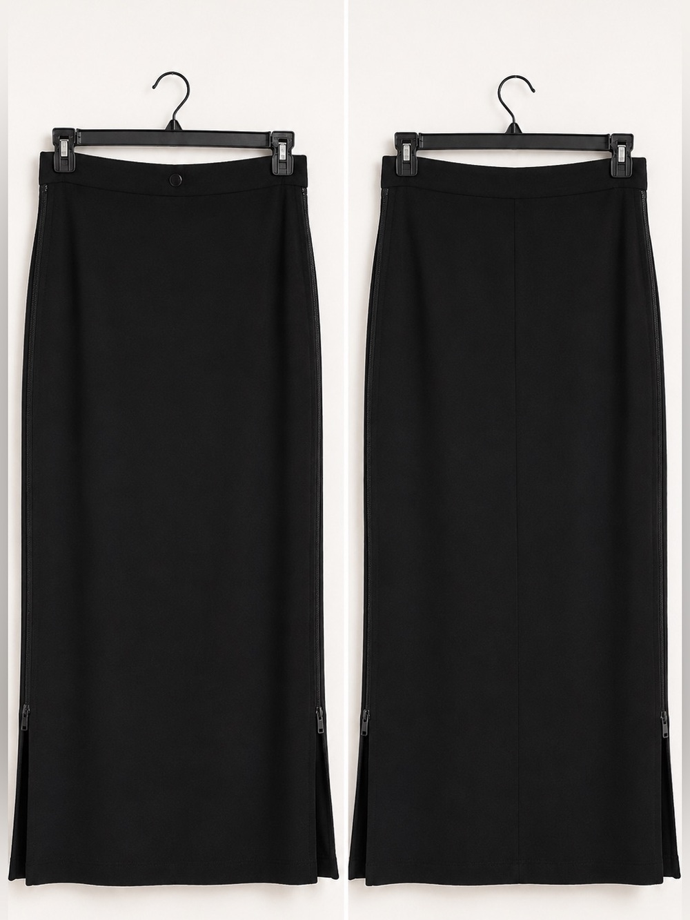 Joseph Ribkoff Black Maxi Skirt Double Side Zip Full Length 31” Waist - Picture 4 of 7